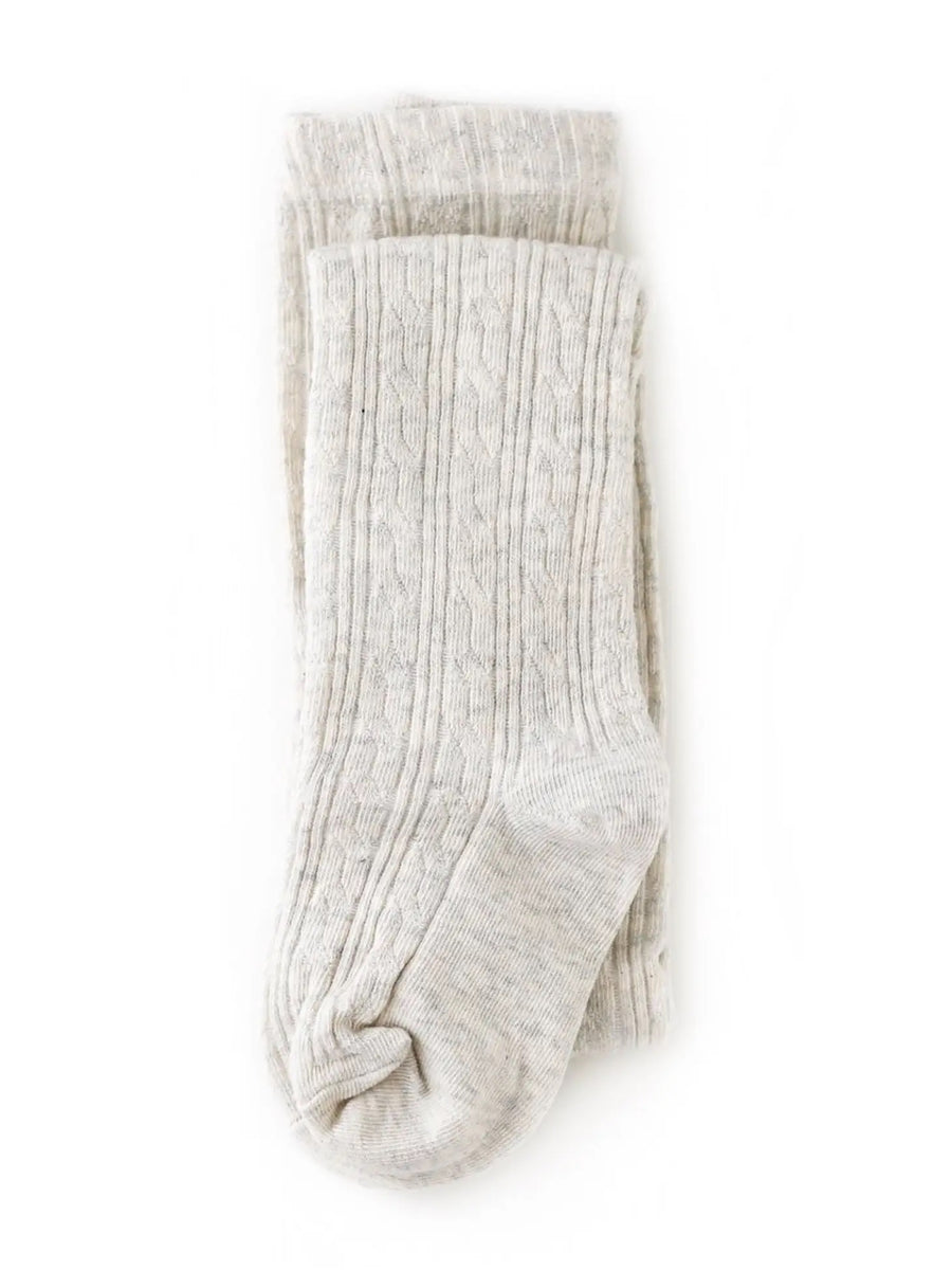 Cable Knit Tights | Heather Ivory