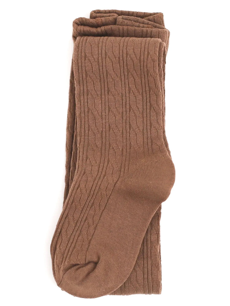 Cable Knit Tights | Mocha