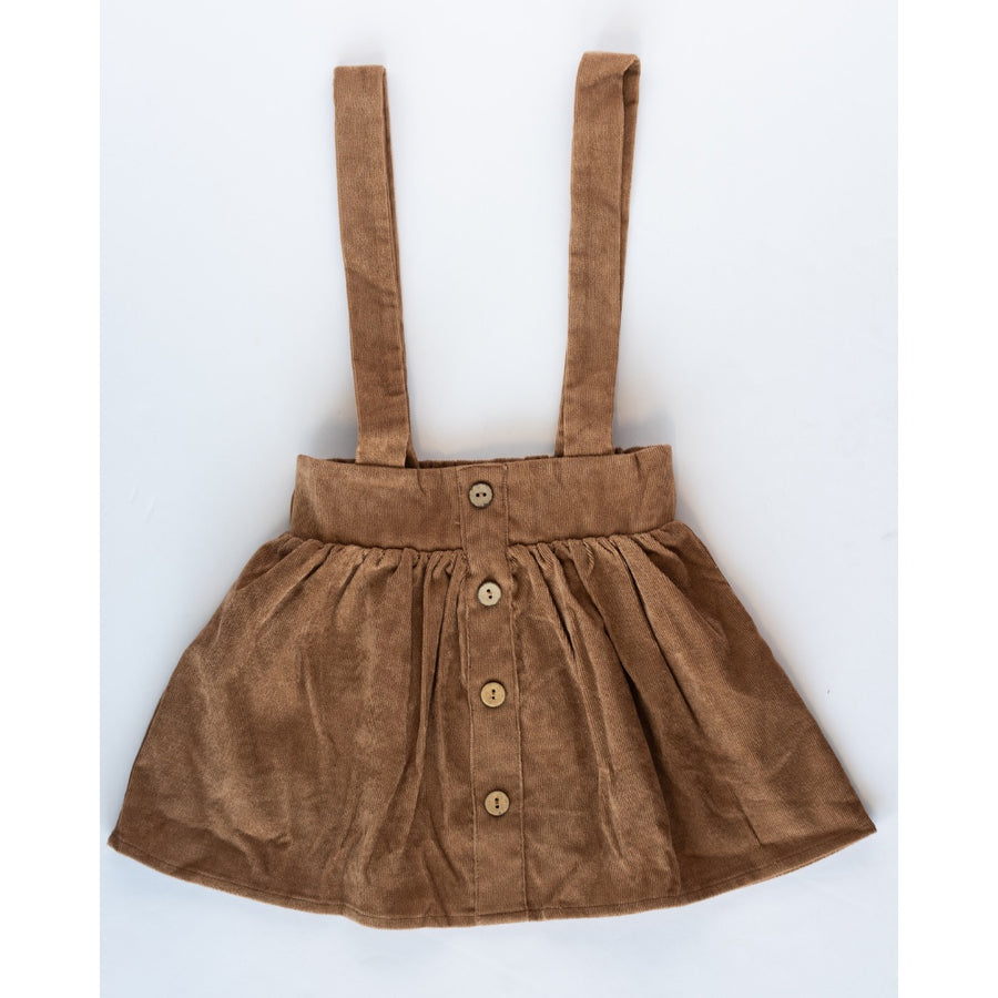 Corduroy Suspender Skirt