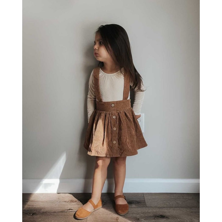 Corduroy Suspender Skirt