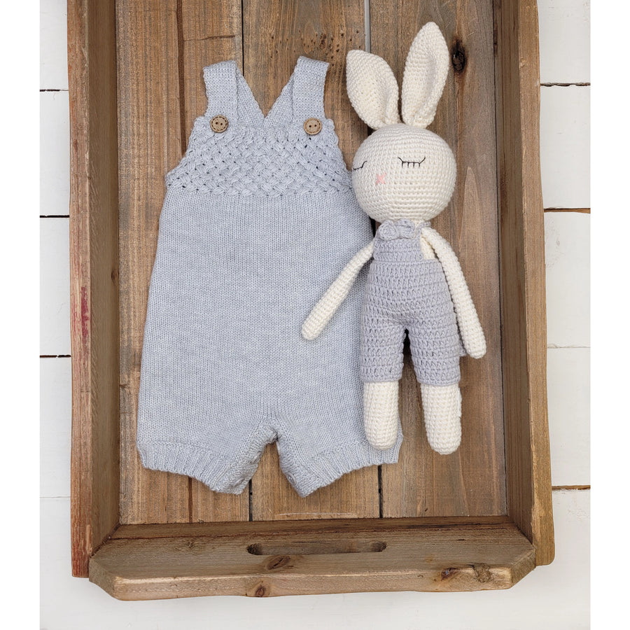 Charlie Knit Romper Unisex- Grey