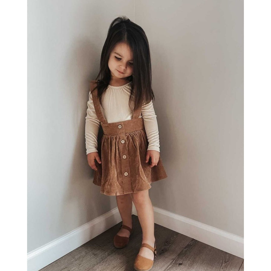 Corduroy Suspender Skirt