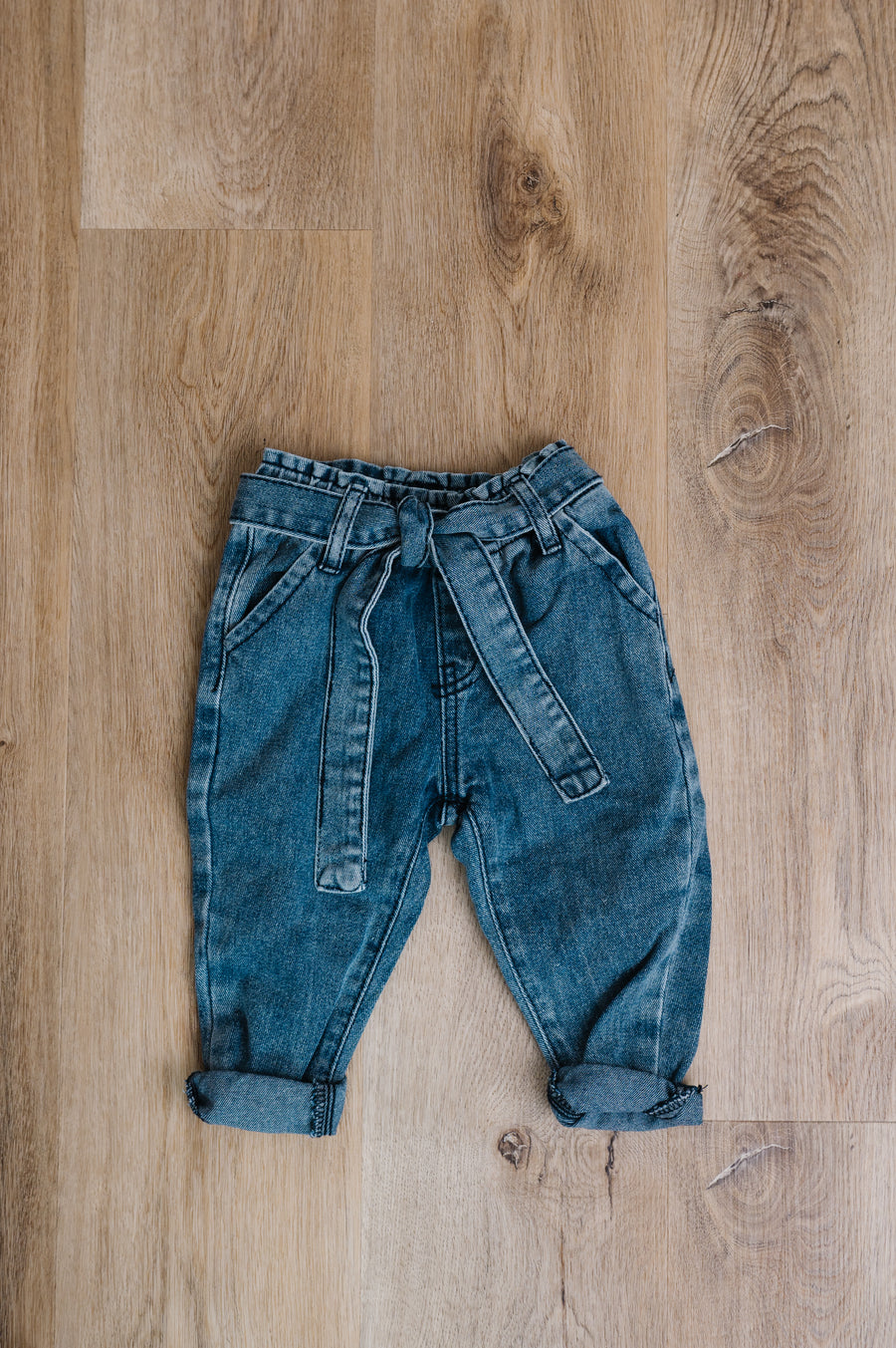 Belt Tapered Denim